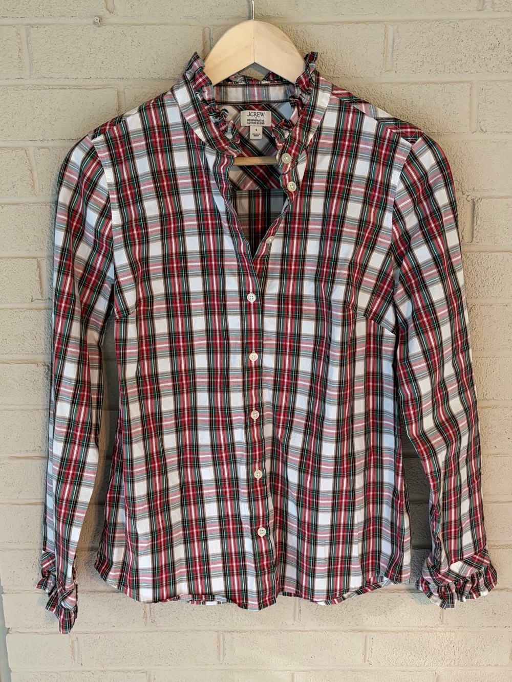 J.Crew Tartan Plaid Button Down Shirt- Festive Holiday